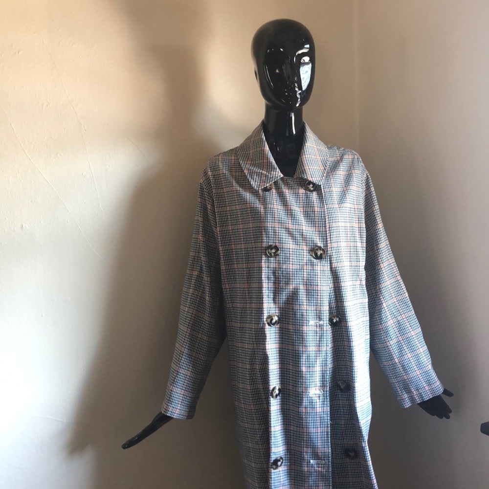 Unique Light-weight Plaid Trench Coat